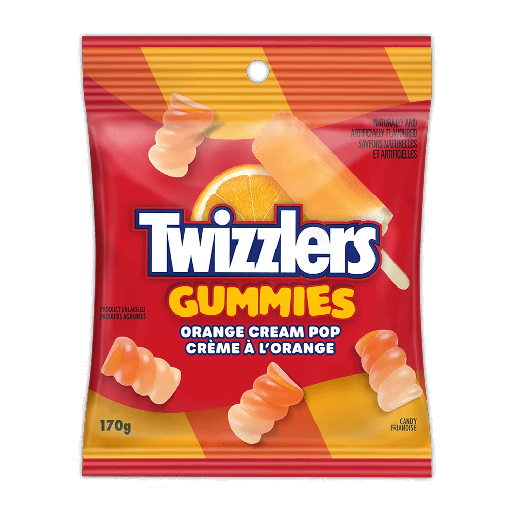 Hershey's Twizzlers Gummies Orange Cream Pop 170g