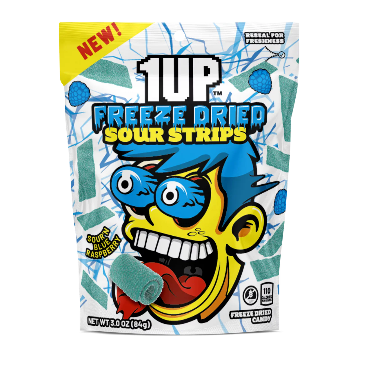 1Up Freeze Dried Sour Strips Blue Raspberry 85g