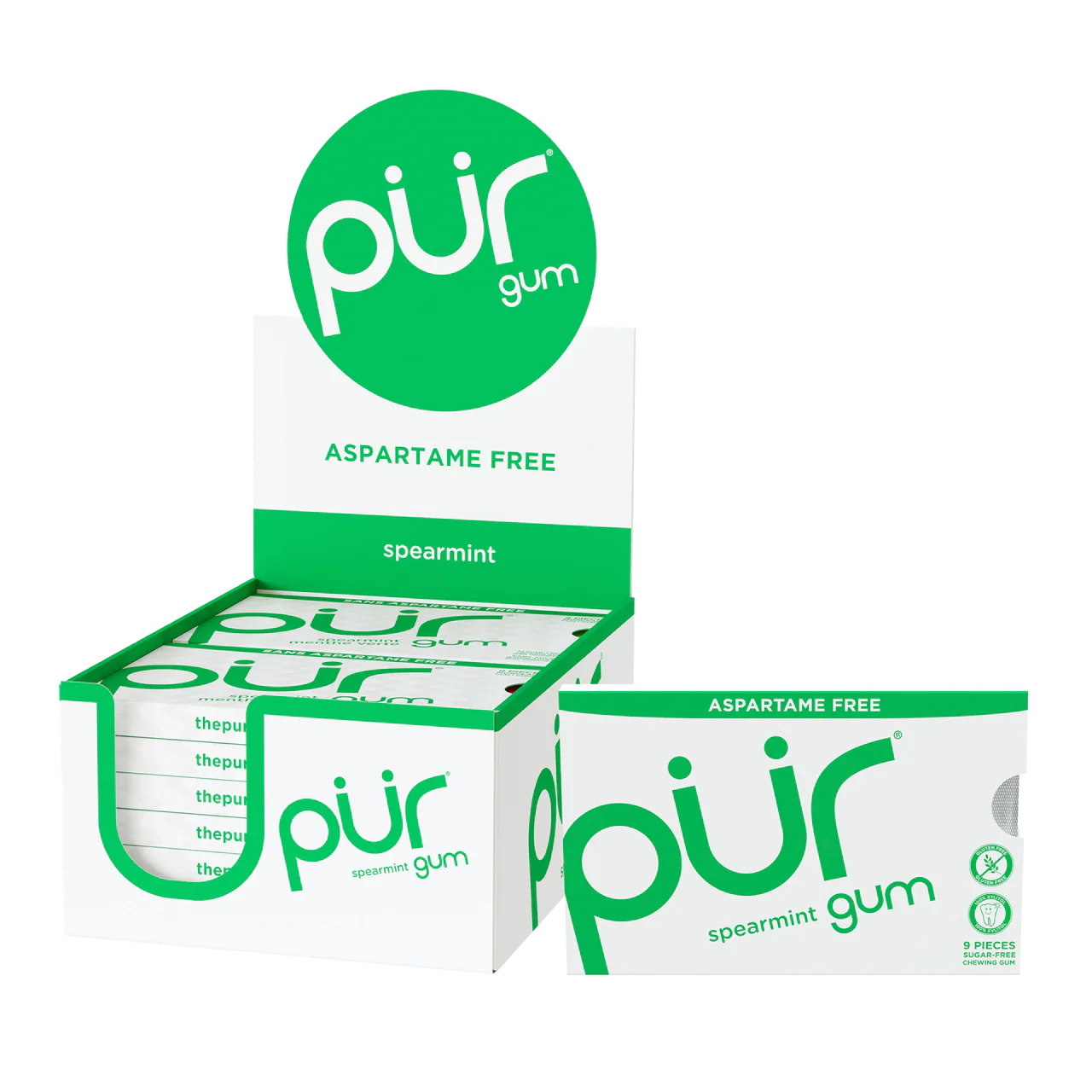 Pur Gum Spearmint Blister - 12ct