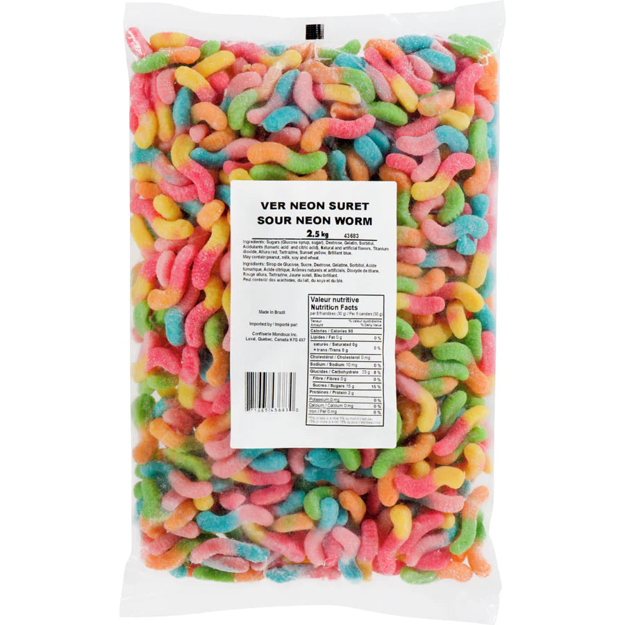 Scholtens Sour Neon Worms 2500g