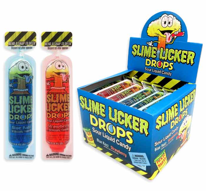 Toxic Waste Slime Licker Drops Blue Razz & Strawberry 25ml