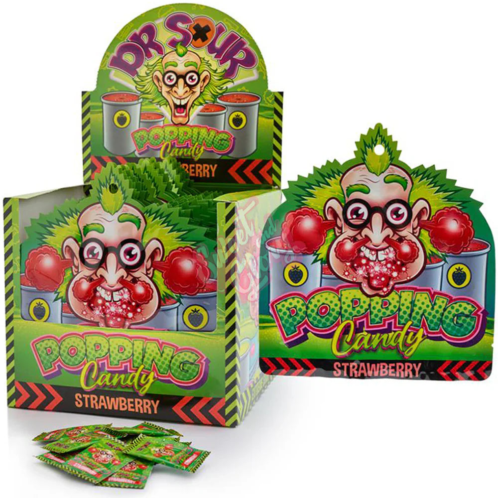 Felko Dr Sour Popping Candy Strawberry 15g