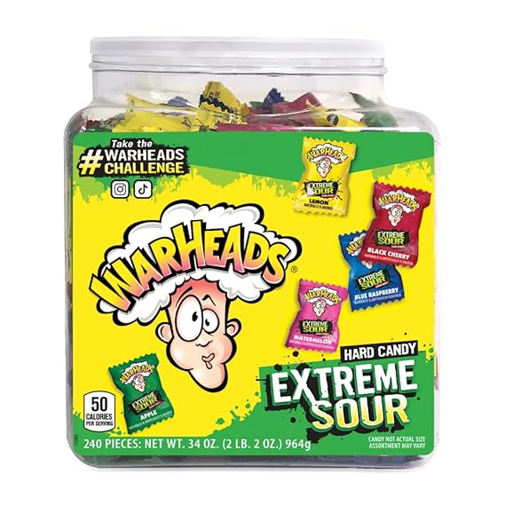 Warheads Extreme Sour Hard Candy 964g