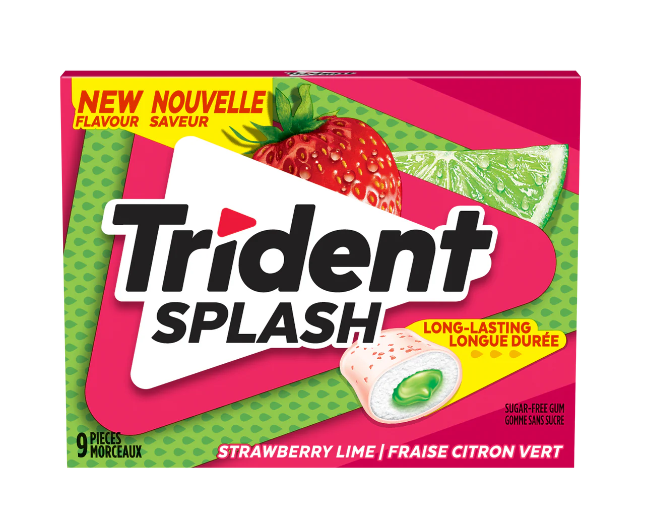 Trident Splash Strawberry Lime 9pcs
