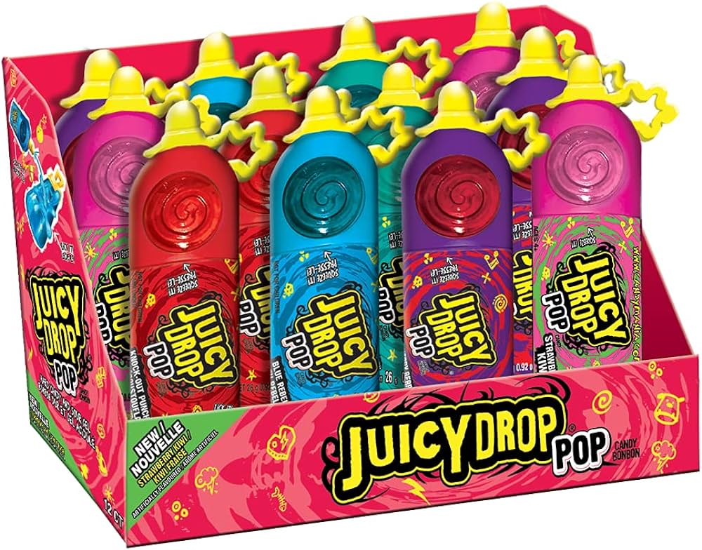 Bazooka Juicy Drop Pop Candy - 12ct