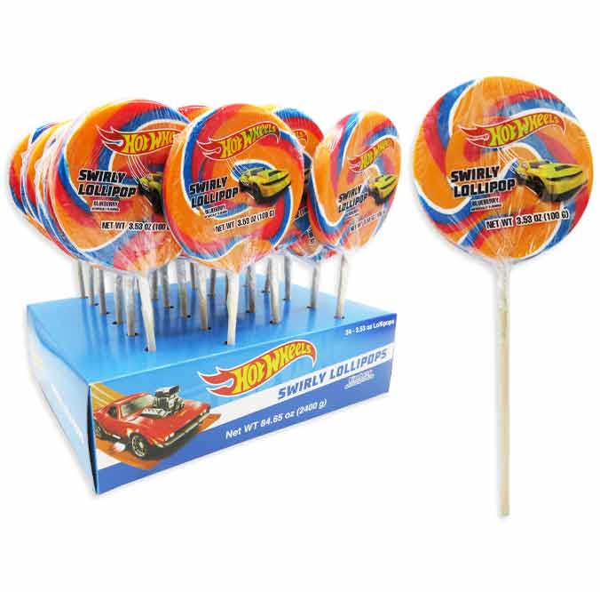 Exclusive Brands Hot Wheels Swirly Lollipop - 24ct