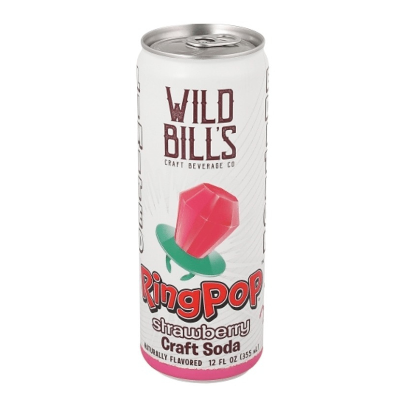 BEVERAGE - Wild Bill Soda Ring Pop - Strawberry 355ml