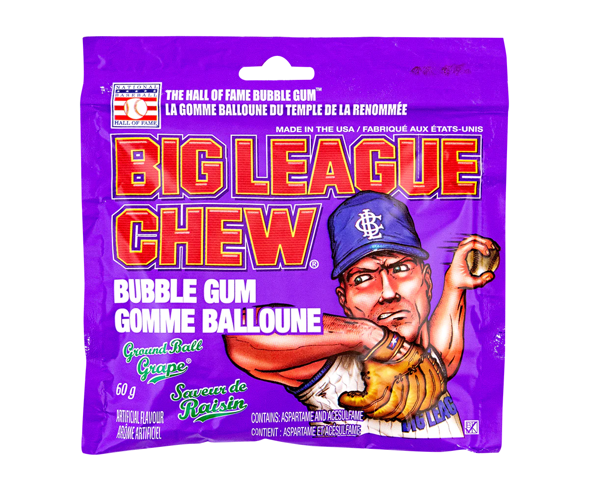 Big League Chew Bubble Gum Ground Ball Grape