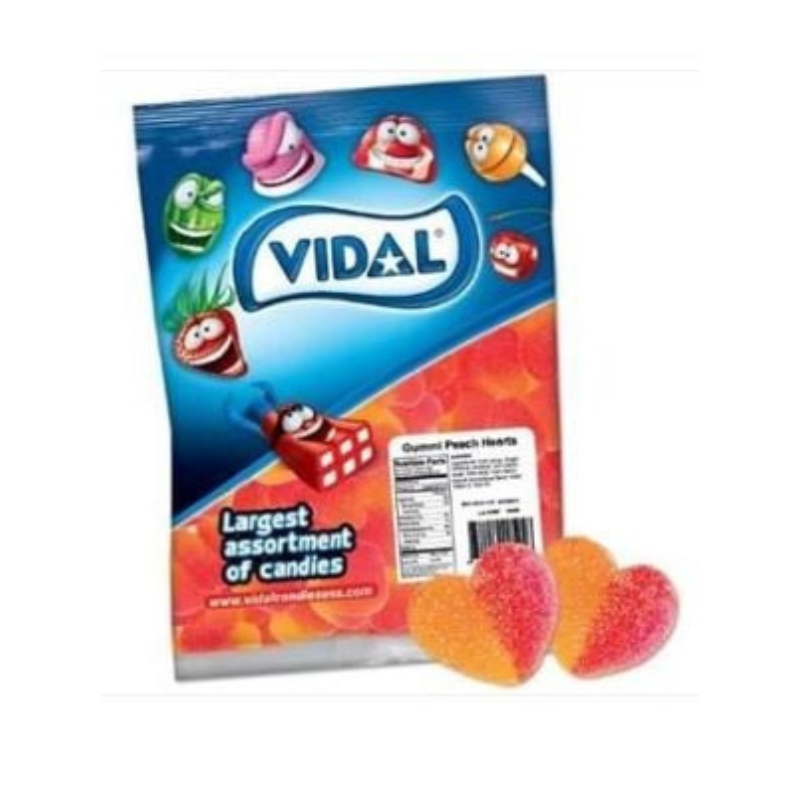 Bulk - Vidal Gummi Peach Hearts - 2kg