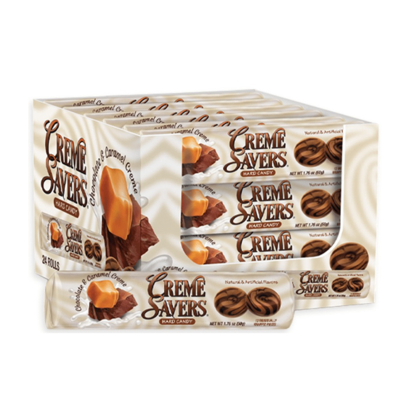 Creme Savers - Chocolate & Caramel - Rolls 1.76oz (50g) X 24 Units