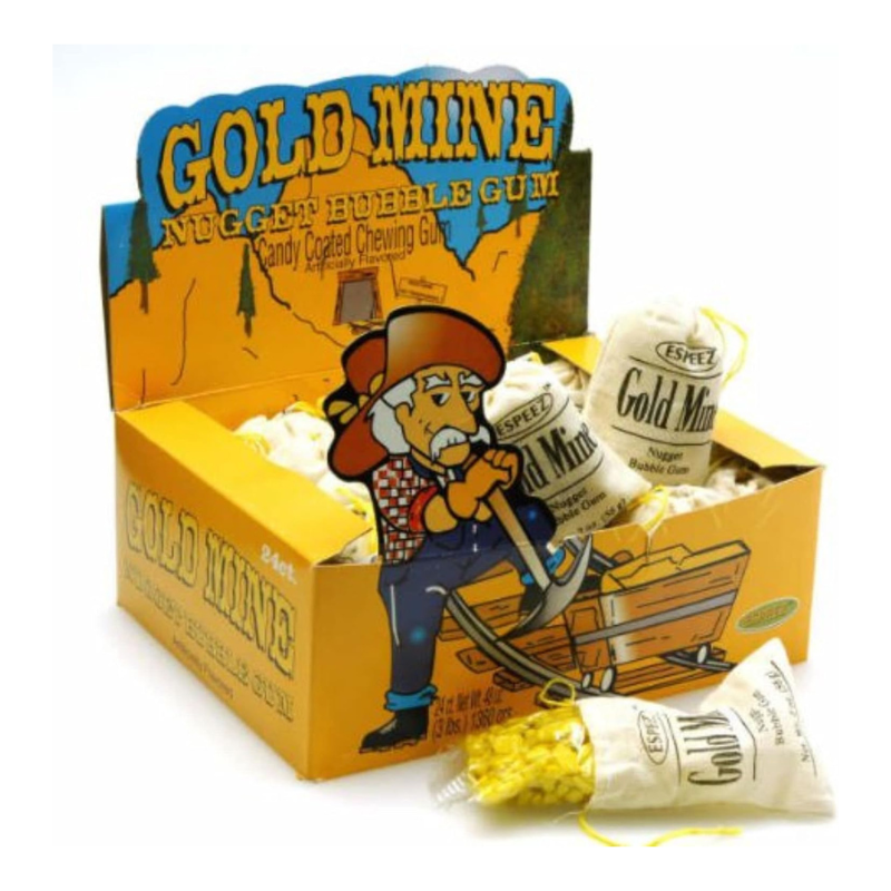 Espeez Gold Mine Nugget Bubble Gum