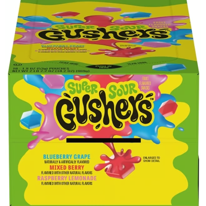 Fruit Gushers - Super Sour Fruit 53g
