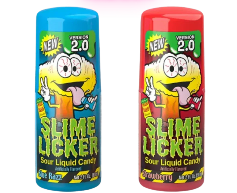 Toxic Waste Slime Licker (Version 2.0) Blue Razz/Strawberry Sour Liquid Candy 60ml