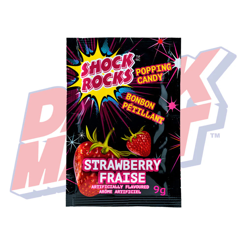 Exclusive Brands Shock Rocks Popping Strawberry - 24ct
