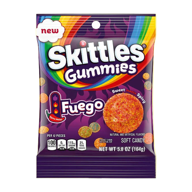 Skittles Gummies Fuego 5.8oz 164g