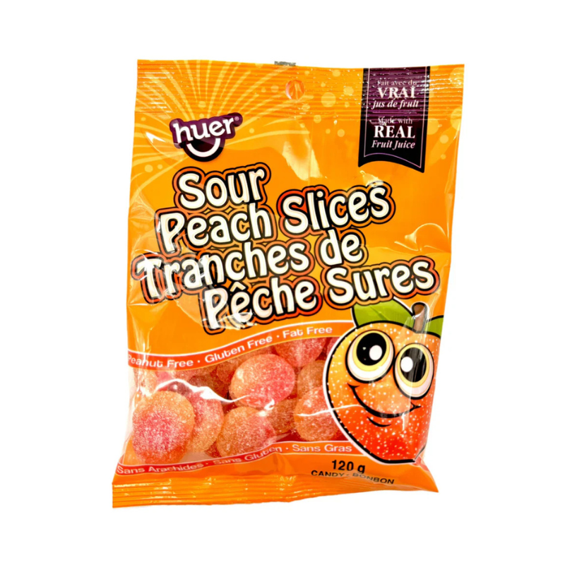 Huer Sour Peach Slices Candy 120g