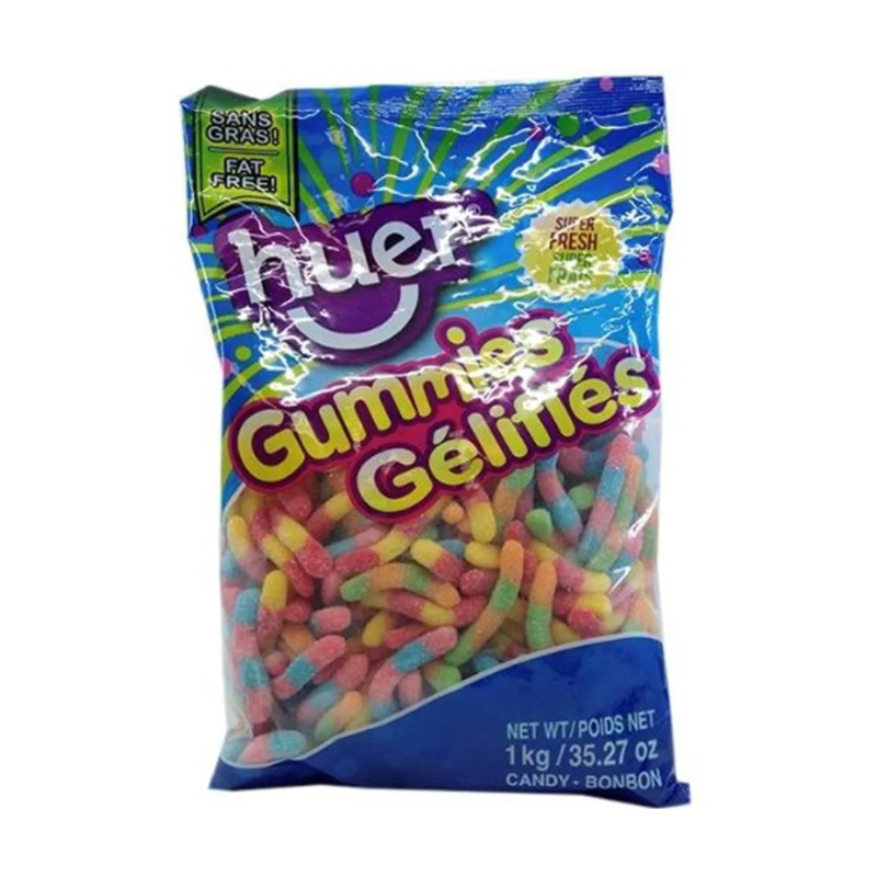Huer Sour Neon Worms Gummies 1000g