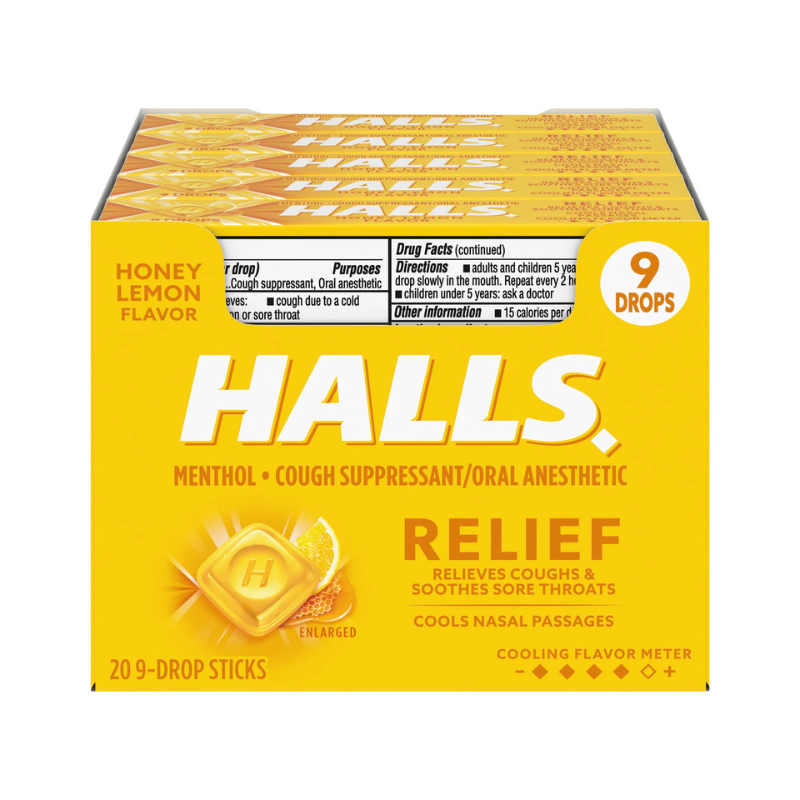 Halls Relief Honey Lemon Flavor