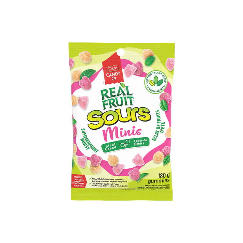 Dare Real Fruit Sours Minis Summerfruit Gummies 180g