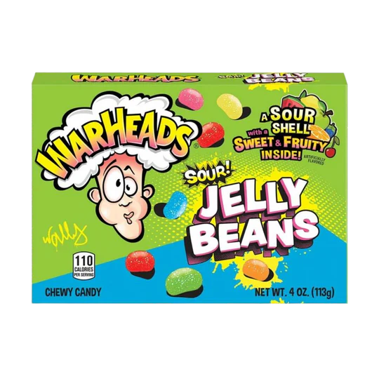 Warheads Sour Jelly Beans - 113g
