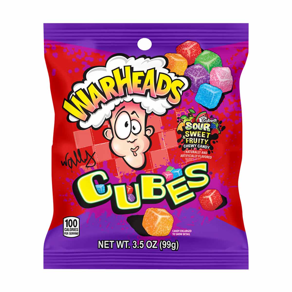 Warheads Cubes Peg Bag 99g