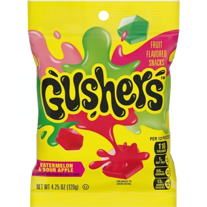 Fruit Gushers - Watermelon And Sour Apple 120g