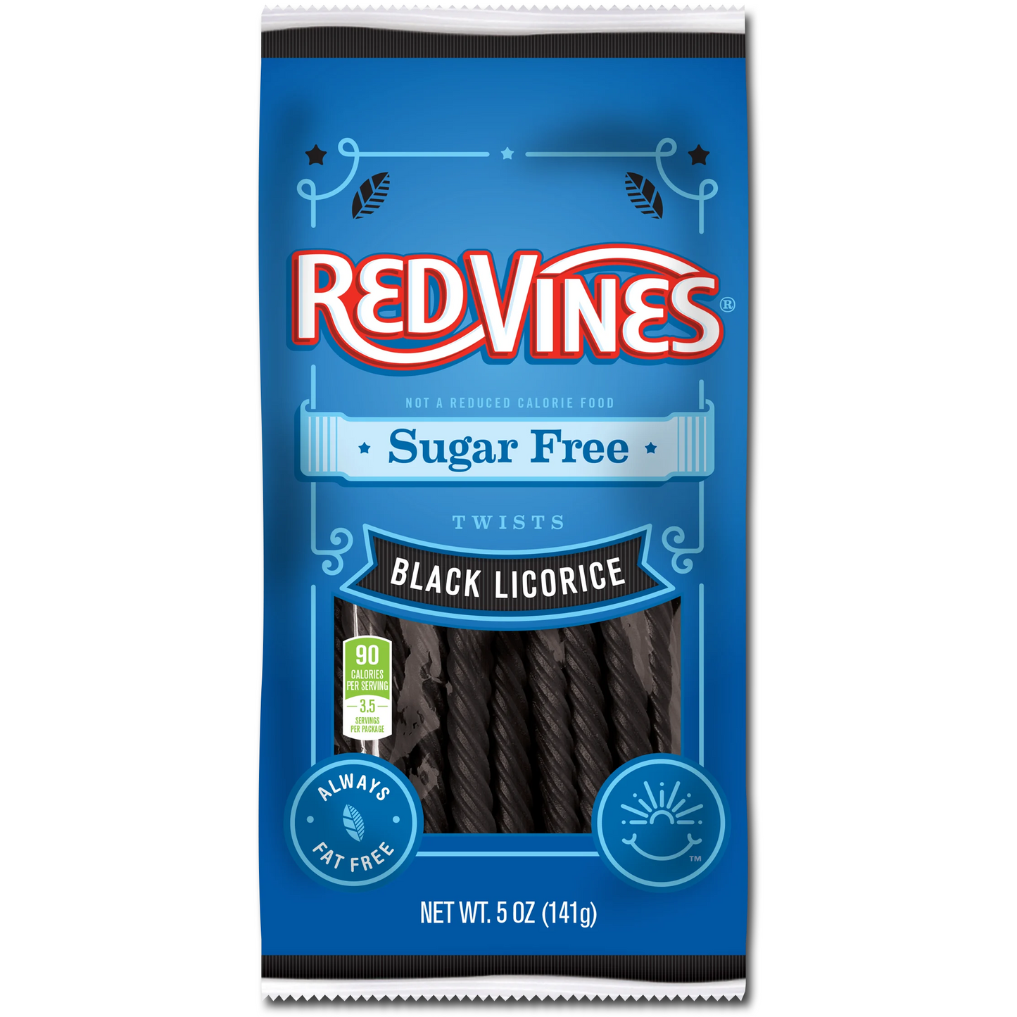 US - Sugar Free - Red Vines Black Licorice Peg Bag 142g