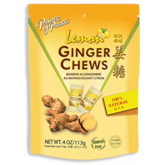 Prince of Peace Ginger Chews Sub - Lemon 113g