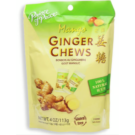Prince of Peace Ginger Chews Sub - Mango 113g