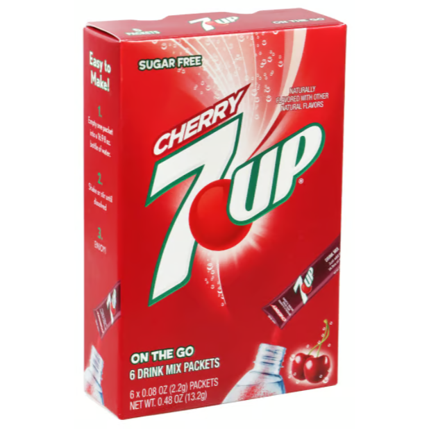 Us - Drink Mix - CASE - On the Go Drink Mix - 7-Up Cherry 6 pockets
