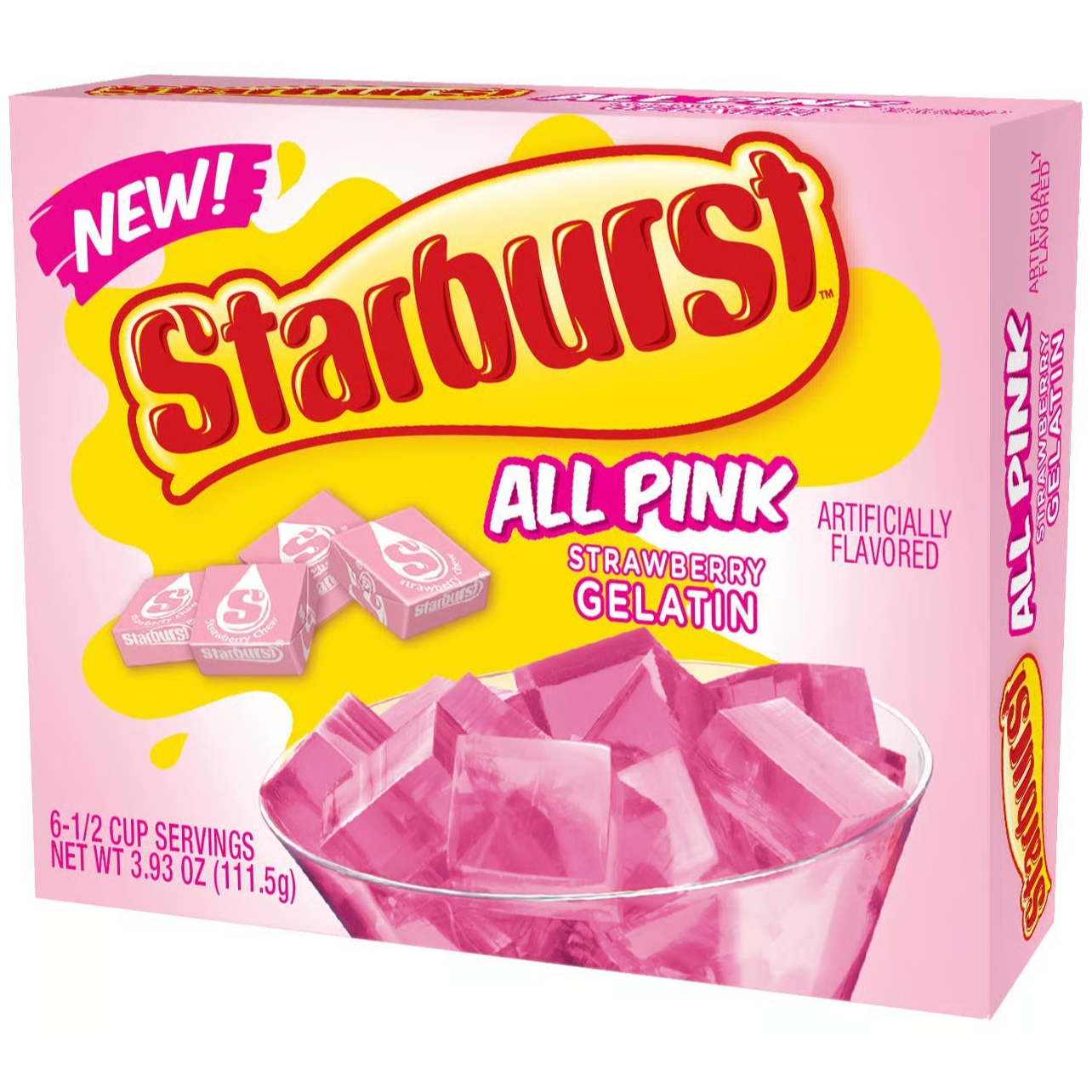 US - Gelatin - Starburst - Strawberry All Pink