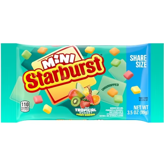 US - Starburst Mini - Tropical Share Size 99g