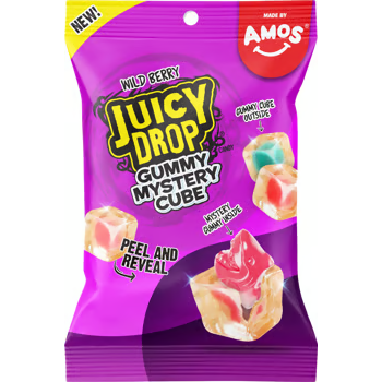 Juicy Drop Amos Gummy Mystery Cube - Wild Berry Peg Bag 142g