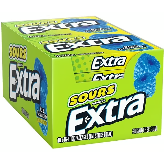 US - Gum - Wrigley Extra Sour Blue Raspberry