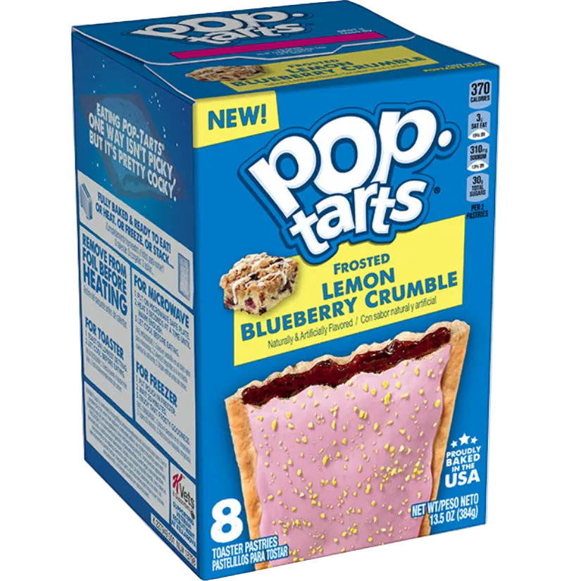 Us - Pop Tarts - Lemon Blueberry Crumble (8 Toasters) 384g