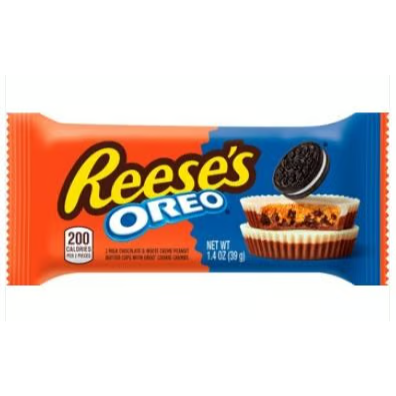 US - Reeses Oreo Milk Chocolate & White Creme Cups Cookies - Standard Size -40g