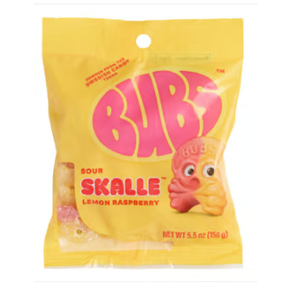 BUBS Peg Bag - SKALLE SOUR Lemon Raspberry 156g
