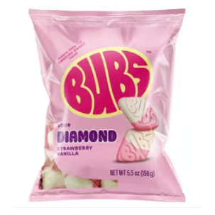 BUBS Peg Bag - Sour Diamond Strawberry Vanilla 156g
