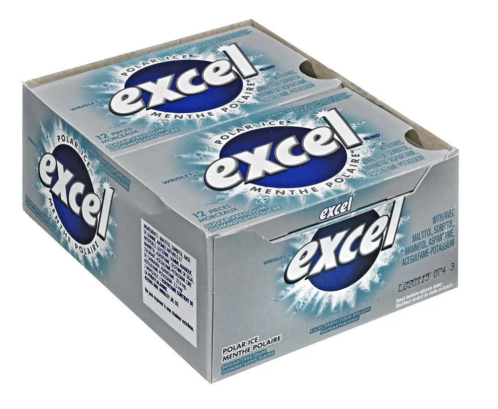 WRIGLEY'S Excel Polar Ice Gum - 12ct