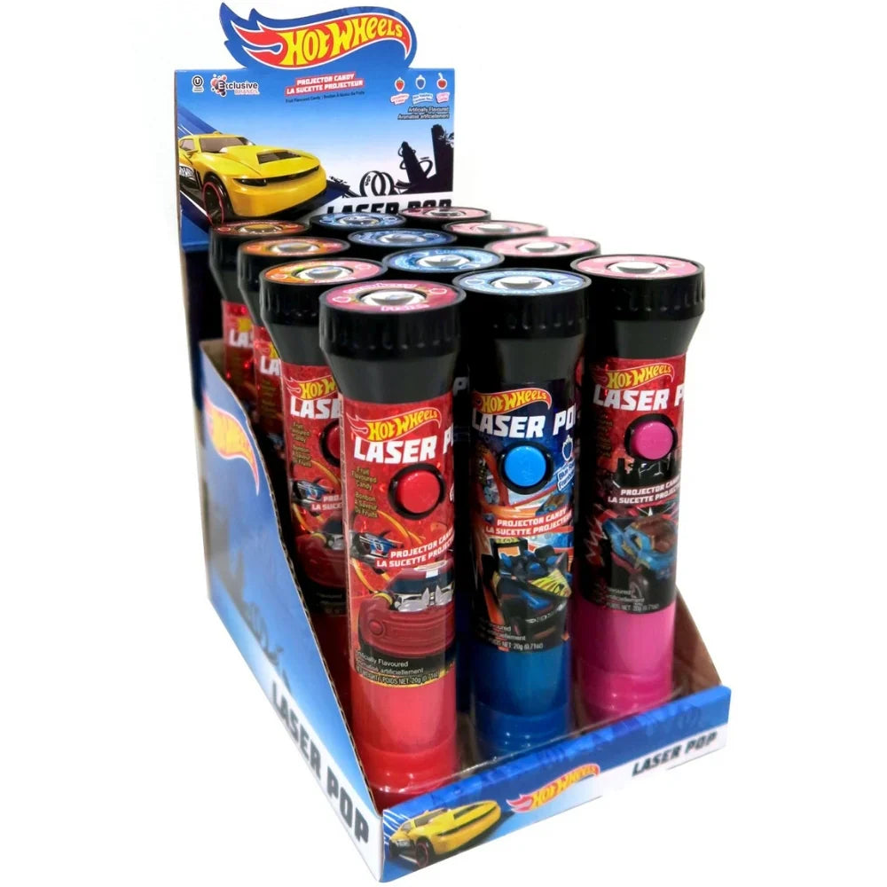 Exclusive Brands Hot Wheels Laser Pop Candy - 12ct