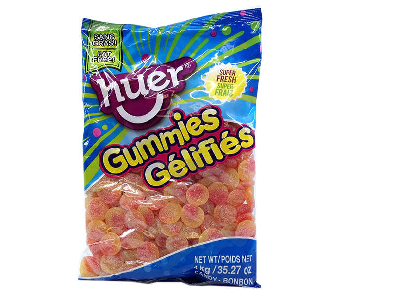 Huer Sour Peach Slices 1000g