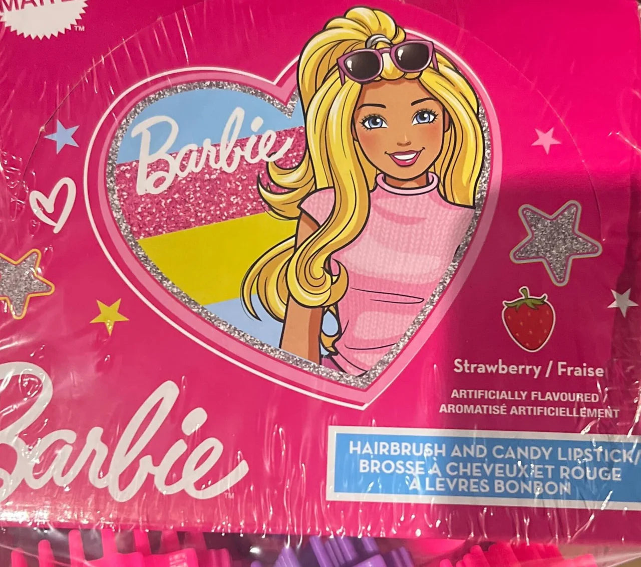 Exclusive Brands Barbie Hairbrush And Candy Lipstick - 12ct