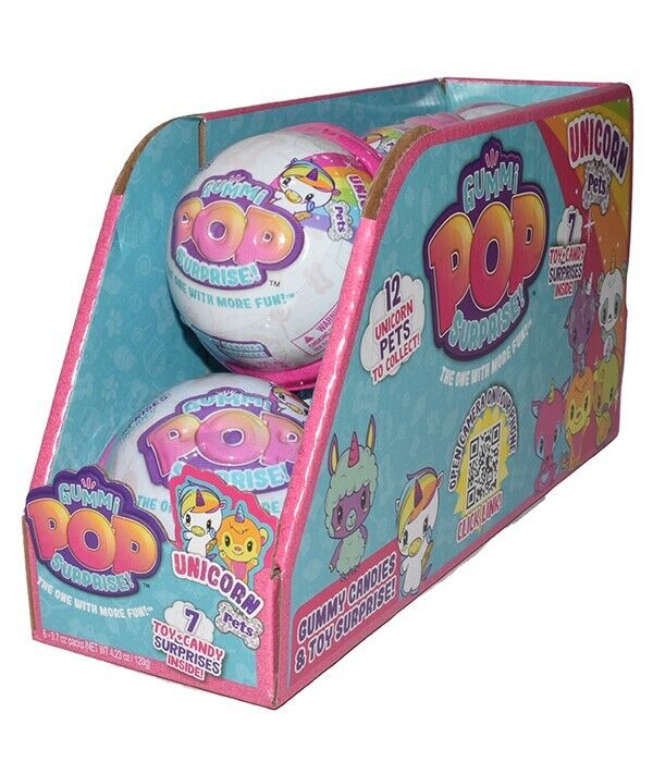Exclusive Brands Gummi Pop Surprise! Unicorn Candy - 6ct