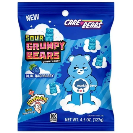 Warheads Sour Grumpy Bears bag 127g