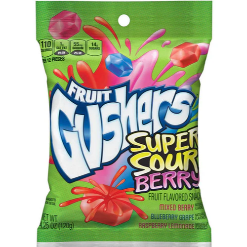 FRUIT GUSHERS Super Sour Berry 120g