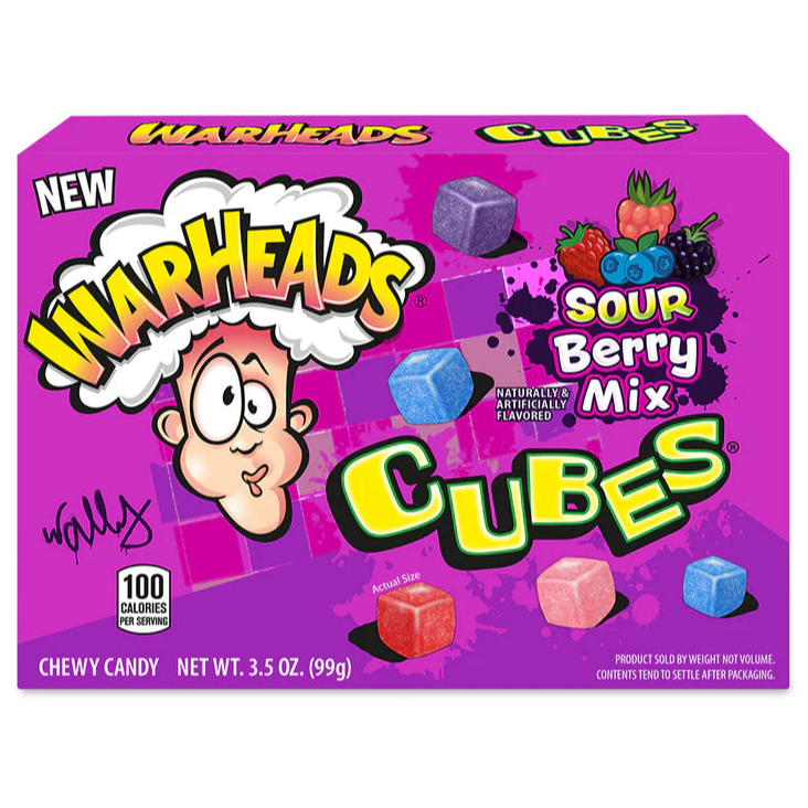 Warheads Theater Box Berry Cubes 99g
