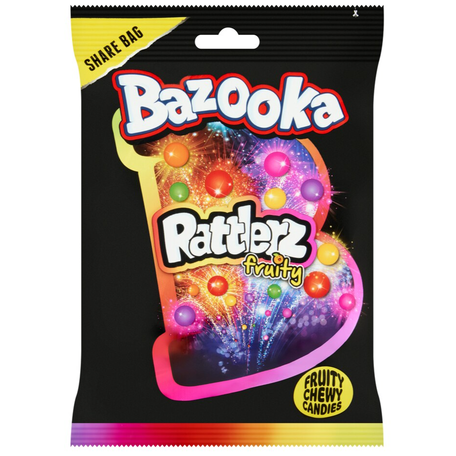 Bazooka Rattlerz Fruity Candy Chew 100g