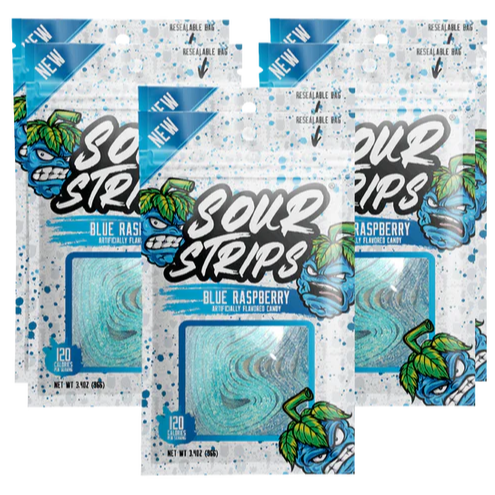 Sour Strips Blue Raspberry 96g