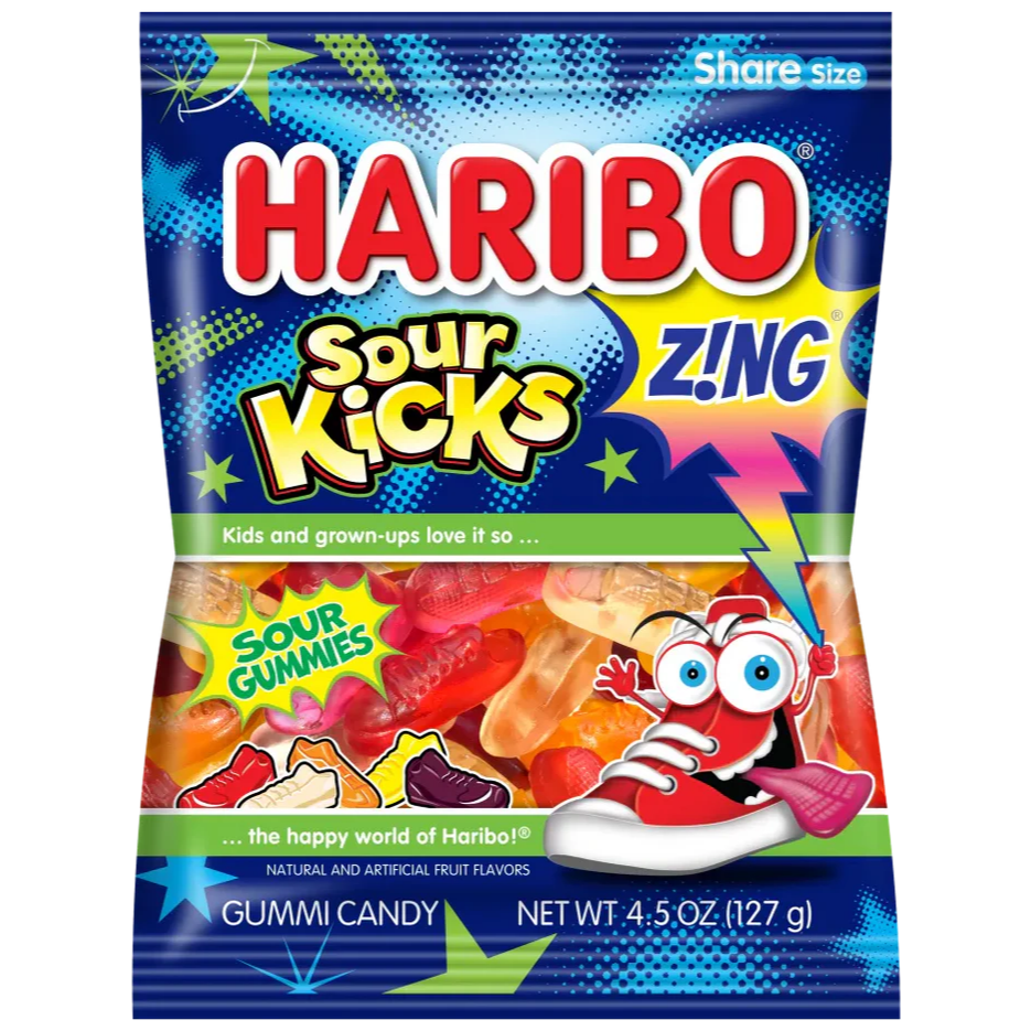 Haribo Peg Bag Zing Sour Kicks 127g