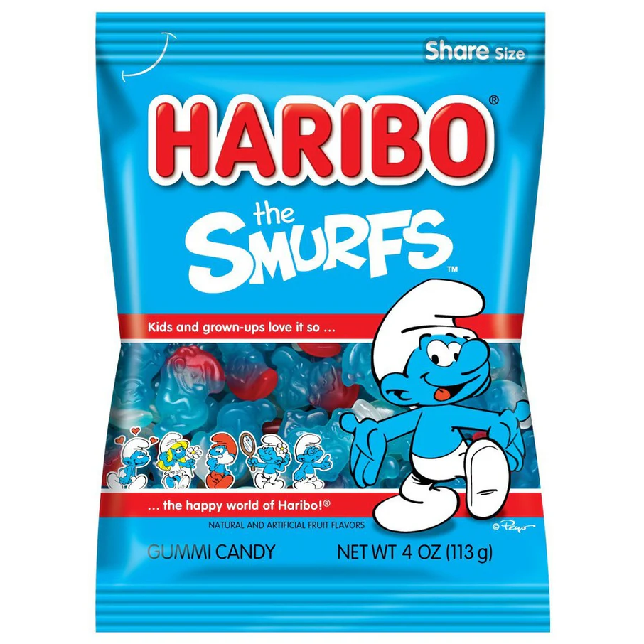 Haribo The Smurfs Peg Bag 113g